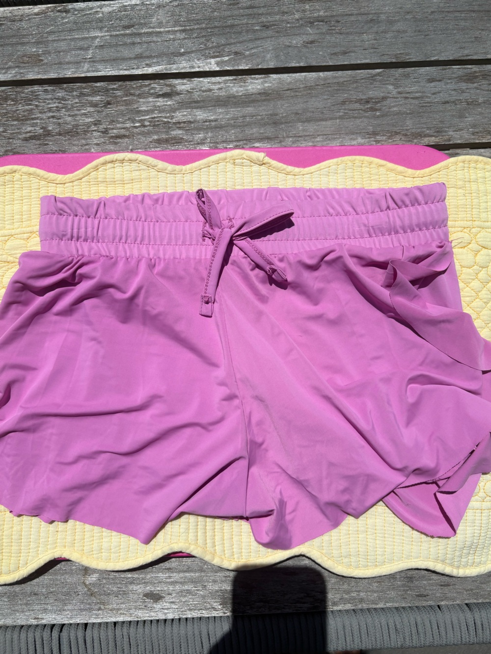 Kids Lightweight Lavender Drawstring Shorts (12)